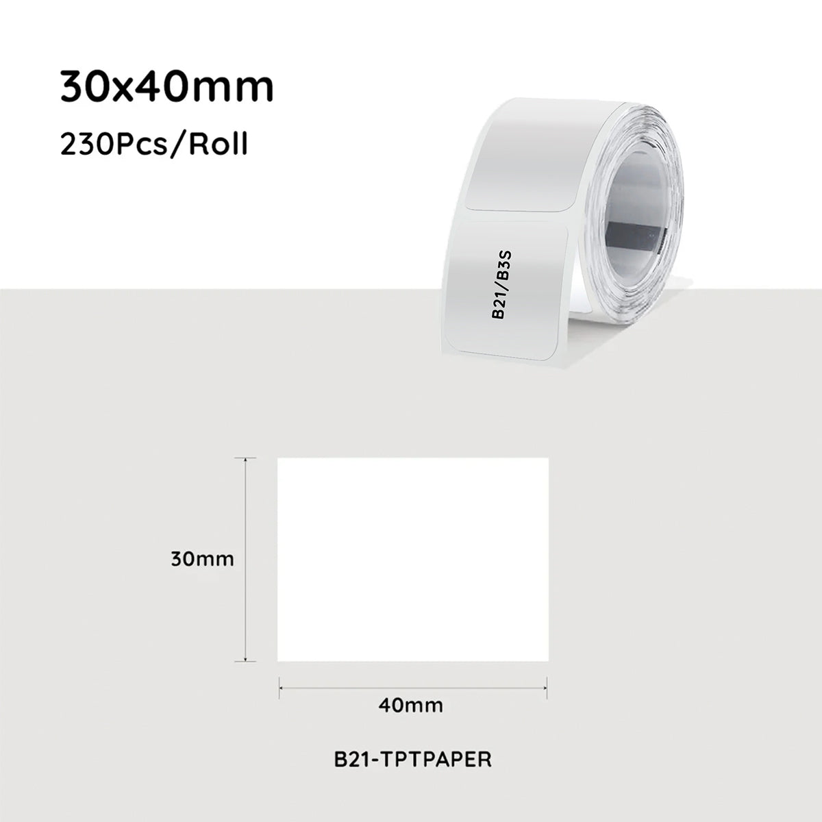 Niimbot B21/B3S/B1/B31 40*30mm Transparent Thermal Label