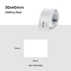 Niimbot Transparent Label Printing Paper Waterproof Label Sticker 40*30mm 230pcs For B21/B3S