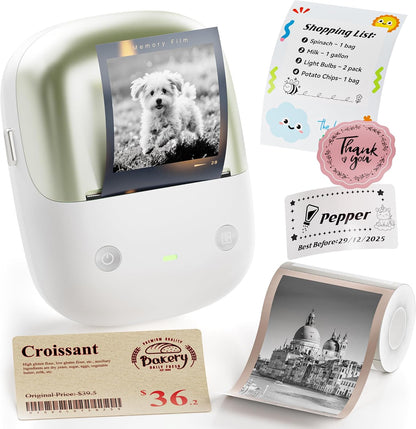 NIIMBOT B2 Pro 300 DPI Bluetooth Thermal Label Printer One-Button Time Printing, Photo Printing for Home Office School