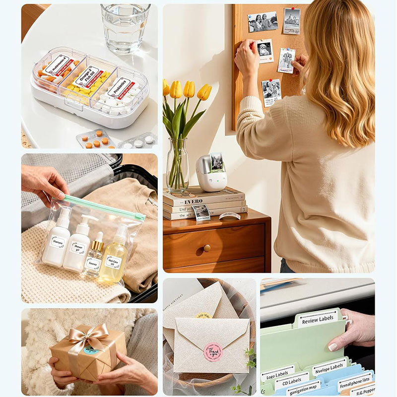 NIIMBOT B2 Pro 300 DPI Bluetooth Thermal Label Printer One-Button Time Printing, Photo Printing for Home Office School