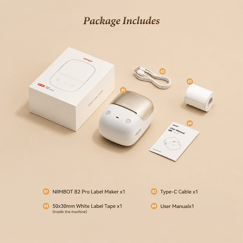 NIIMBOT B2 Pro 300 DPI Thermal Label Printer One-Button Time Printing, Photo Printing for Journaling Scrapbooking Home Office School