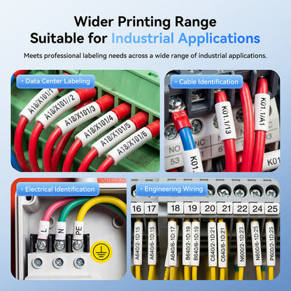 NIIMBOT C1 Cable Sleeve Printer 300 DPI Thermal Transfer, Prints on Heat Shrink Tubing & Marker Sleeves for Electricians & Network Technicians