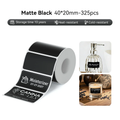 Niimbot M2_H/M3 40*20mm 325pcs Matte Black Thermal Transfer Labels