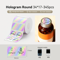 Niimbot M2_H/M3 34*17mm 345Pcs Round Holographic Thermal Transfer Label