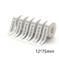 Niimbot D11/D110/D101/H1S Label Tape Set 12*75mm White Thermal Label (6 Rolls)