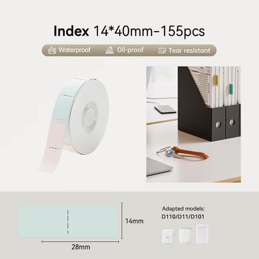 NIIMBOT Index Tags Convenient Labels Stickers Marking Creative Notes 14*40mm 155pcs For D11/D101/D110