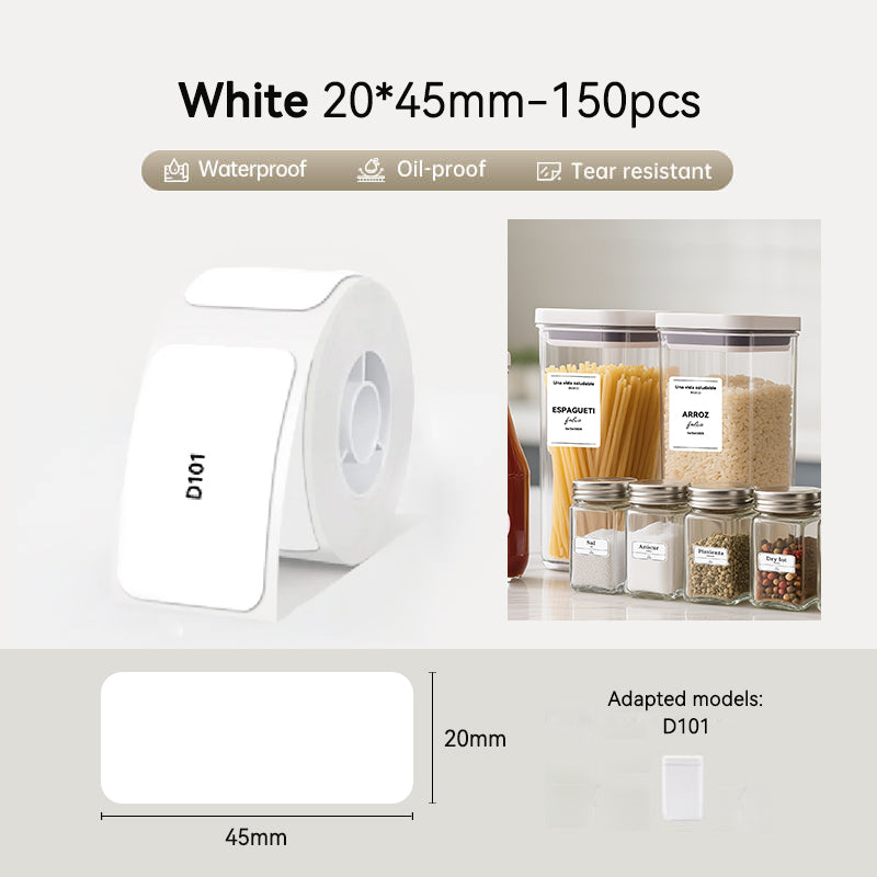 Niimbot D101 20*40mm 160Pcs White Waterproof Thermal Label Paper
