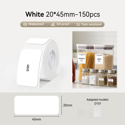 Niimbot D101 20*40mm 160Pcs White Waterproof Thermal Label Paper