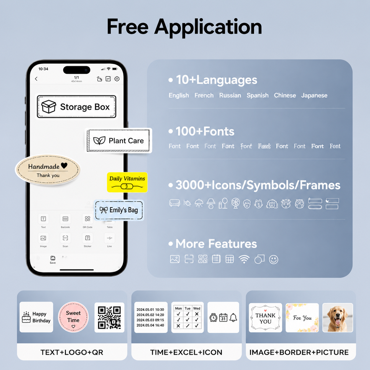 NIIMBOT D11H 300DPI HD Half-Inch Bluetooth Label Printer for Organizing Home Office School