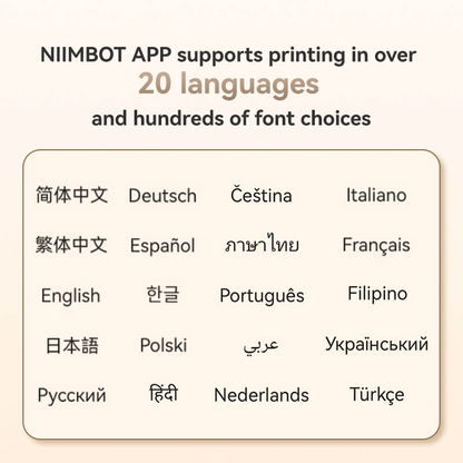 NIIMBOT D110_M Mini Upgraded Version Portable Bluetooth Thermal Label Printer Label Maker for Kitchen & Fridge Food Prep, Student & Study Organization