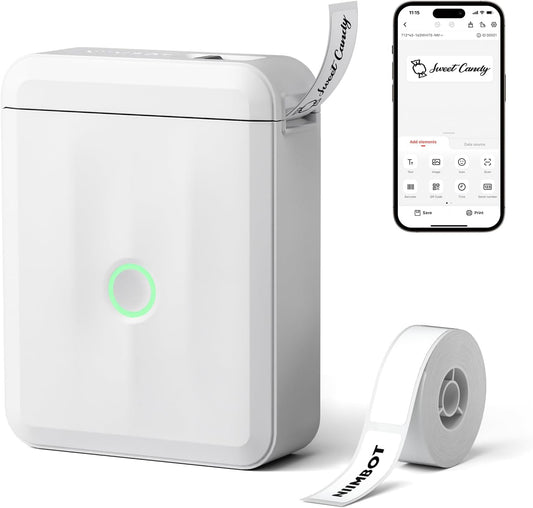 NIIMBOT D110_M Mini Upgraded Version Portable Bluetooth Thermal Label Printer Label Maker for Kitchen & Fridge Food Prep, Student & Study Organization