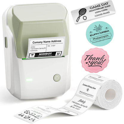 Niimbot B1 Portable 2-Inch Bluetooth Thermal Label Printer For Boutique Price Tags & Kitchen Pantry Labels