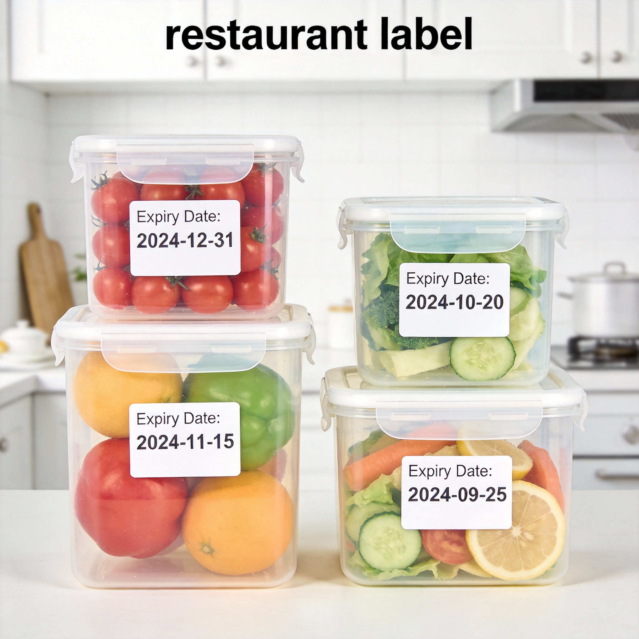 B21 Labeling Kit (Printer + 3 Rolls 50×30mm Labels) — Restaurant & Kitchen Use