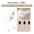 Niimbot K2/K3 40*20mm 1300Pcs Transparent Thermal Label