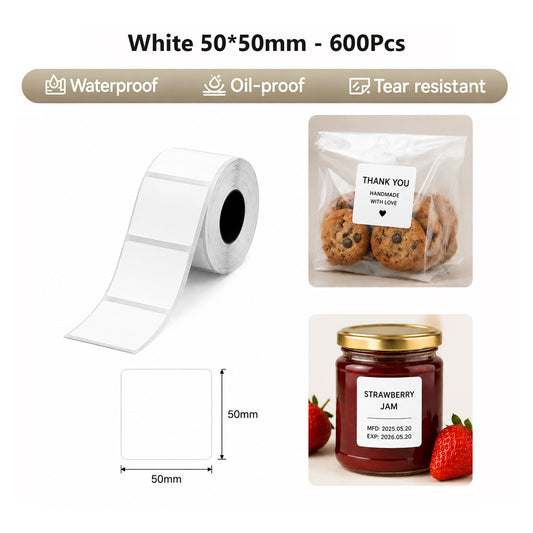 Niimbot K2/K3 50*50mm 600Pcs White Thermal Label