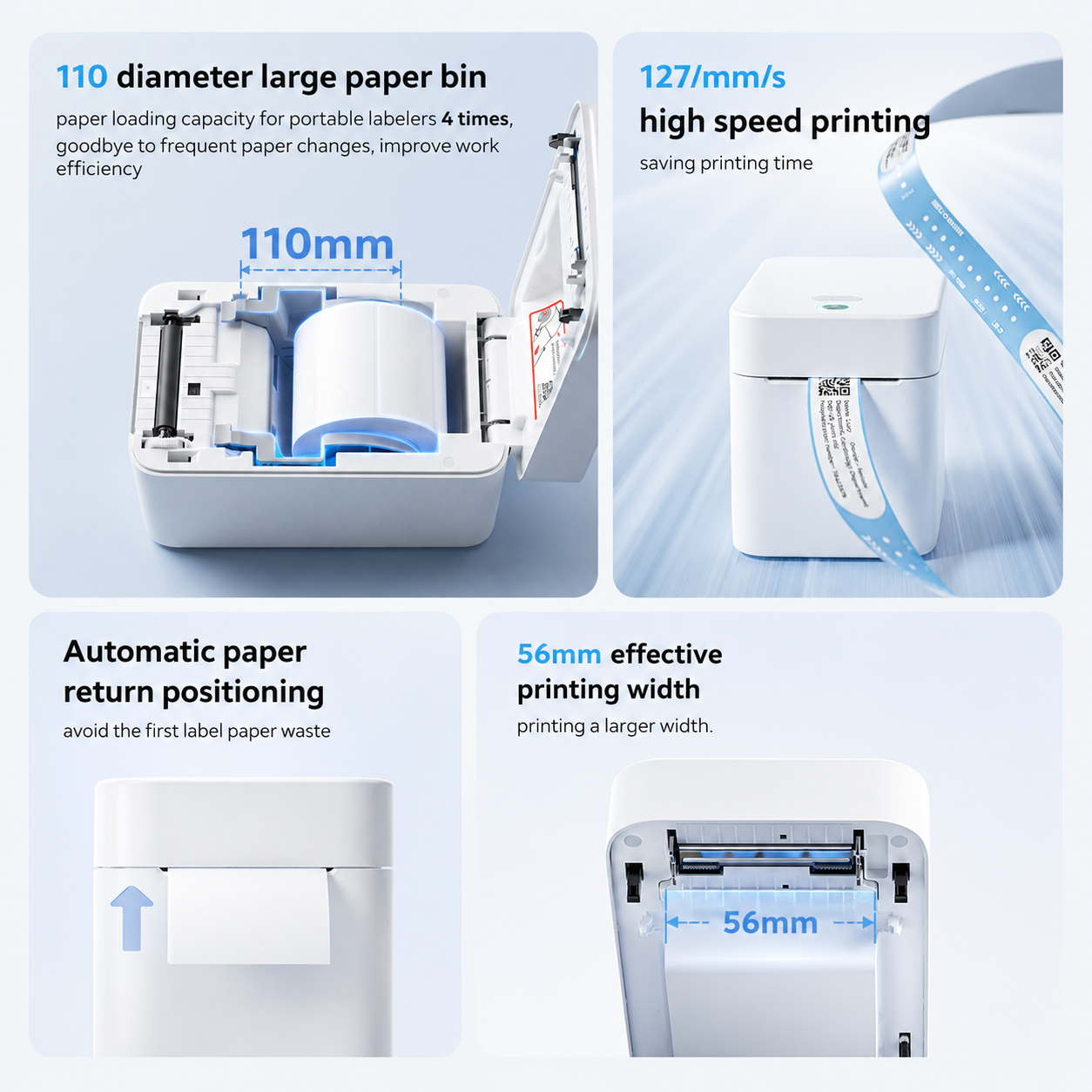 NIIMBOT K2 2Inch Desktop Thermal Printer, Bluetooth Inkless Label Maker for Wristband, Medical, Amusement Park