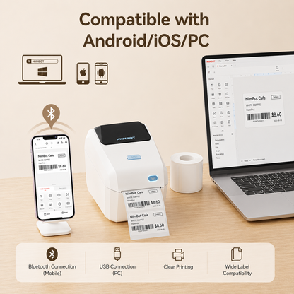NIIMBOT K3 3Inch Desktop High-Speed Thermal Label Printer Inkless Device for Wristband, Medical, Amusement Park, Home & Small Business