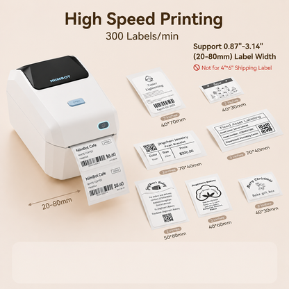 NIIMBOT K3 3Inch Desktop High-Speed Thermal Label Printer Inkless Device for Wristband, Medical, Amusement Park, Home & Small Business