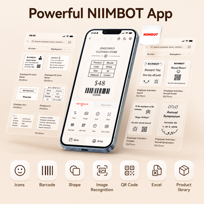 NIIMBOT K3 3Inch Desktop High-Speed Thermal Label Printer Inkless Device for Wristband, Medical, Amusement Park, Home & Small Business