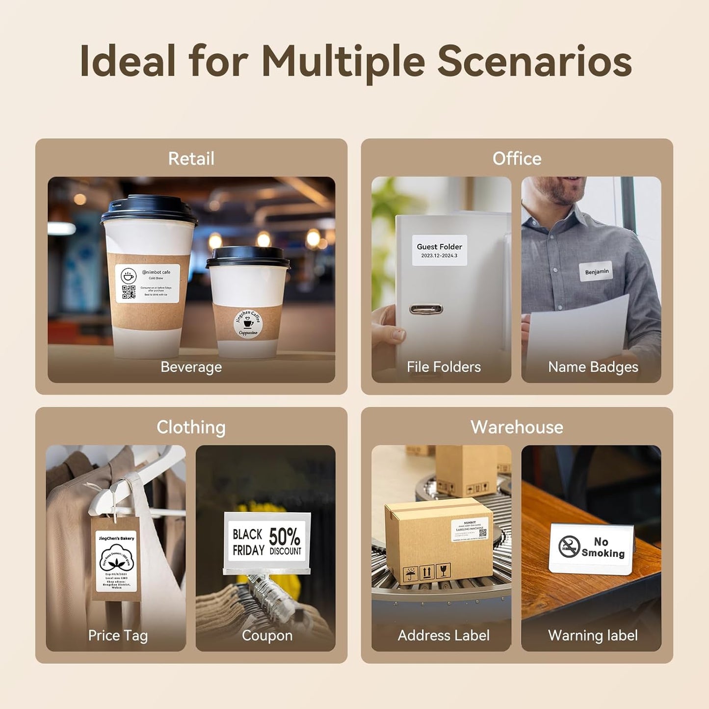 NIIMBOT K3 3Inch High-Speed Thermal Label Printer Bluetooth & USB for Small Business & Home Office