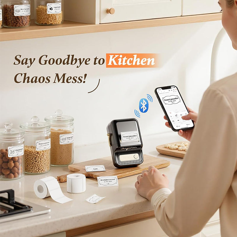 NIIMBOT B21 Kitchen Bundle – Label Maker for Kitchen Organization