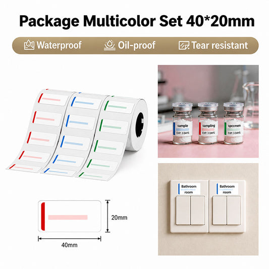 Niimbot M2_H/M3 Label Tape Package Multicolor Set (3 Rolls)