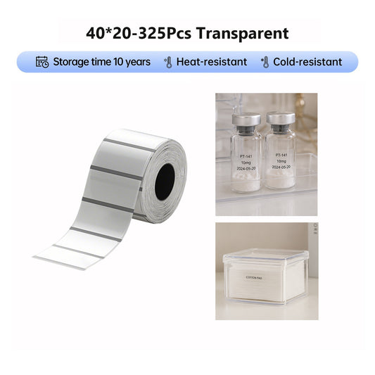Niimbot M2/M3 40*20mm 325pcs Transparent Thermal Transfer Labels