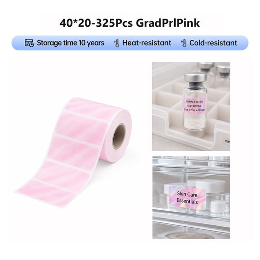 Niimbot M2/M3 40*20mm 345pcs GradPrlPink Thermal Transfer Labels