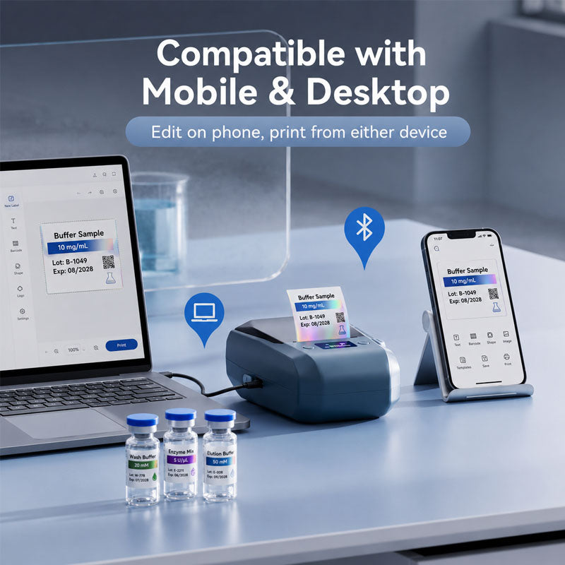NIIMBOT M2_H 2-Inch Label Printer – Designed for Vial Bottle Labeling & Lab Sample Storage