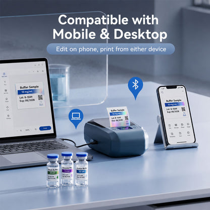 NIIMBOT M2_H 2-Inch Label Printer – Designed for Vial Bottle Labeling & Lab Sample Storage