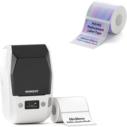 Niimbot M2_H Thermal Transfer Label Printer 300DPI Bluetooth Maker for PC & Mobile, 20-50mm for Office & Outdoor Use
