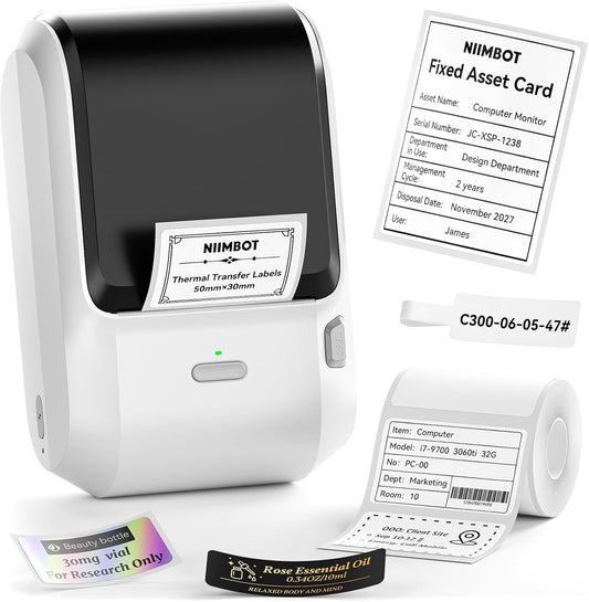 NIIMBOT M3 3Inch Bluetooth Thermal Transfer Label Printer for Small Business Clothing, Address, Cable Storage