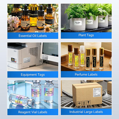 NIIMBOT M3 3Inch Bluetooth Thermal Transfer Label Printer Multi-Color Ribbon Compatible for Small Business Clothing, Address, Cable Storage