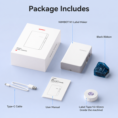 Niimbot N1 Thermal Transfer Label Maker Portable Ribbon Printer for Gift Wrapping, Home & Small Business