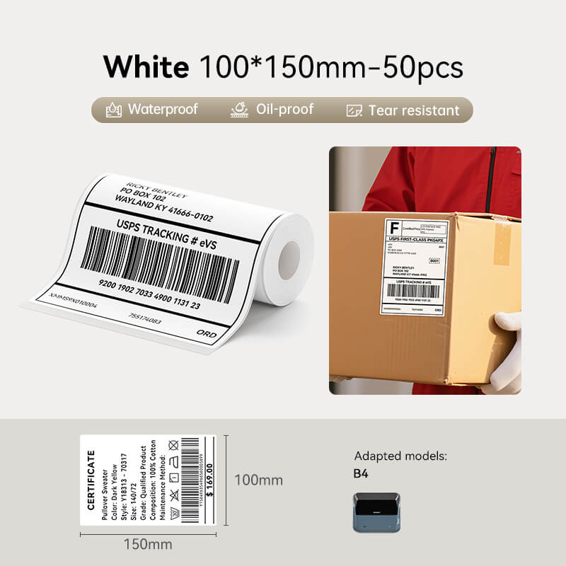Niimbot B4 100*150mm White Thermal Labels