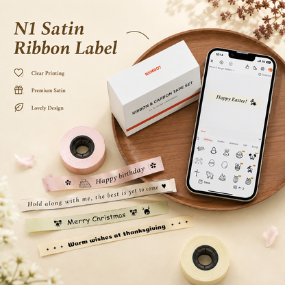 Niimbot N1 Satin Ribbon Suit for Gift, Wedding, Party, Craft Wrapping, DIY