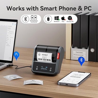 NIIMBOT B3S Retail Bundle – 3 Inch Label & Receipt Printer for Supermarket Price Tags, Sale Labels & Barcodes