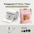 Niimbot B21/B3S/B1/B31 41*41mm 170Pcs Transparent Thermal Label